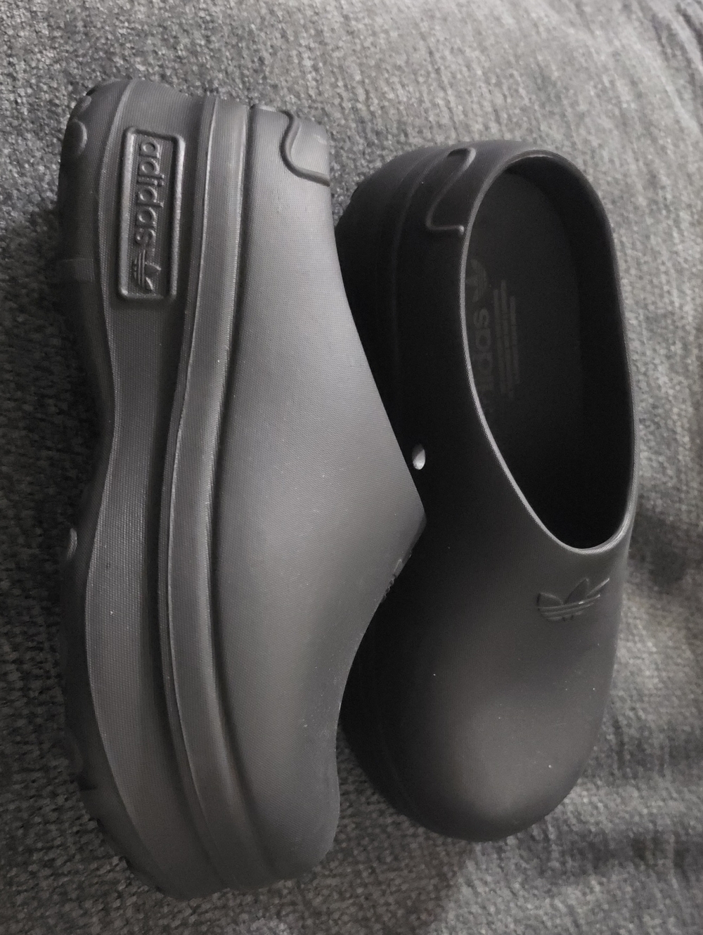 adidas Black Slip-On Clog Mule
